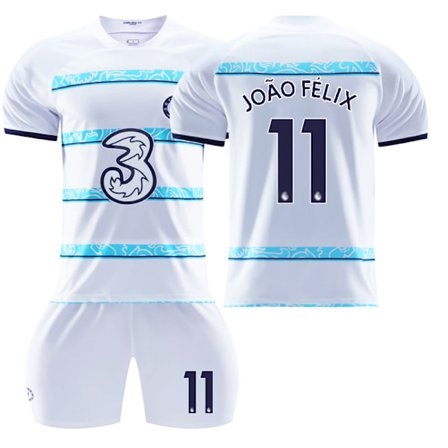 Chelsea F.C. bortedrakt 22-23 Kante fotballdrakt for barn Joao Felix 11