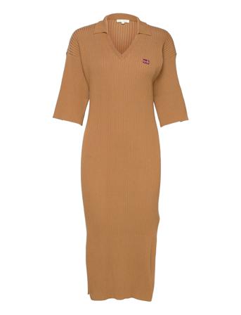 Esloretta Polo Dress Knit Dresses Knitted Dresses Beige Esme Studios
