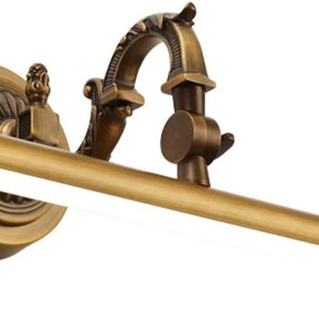 Vintage LED-baderomsspeil lys baderomsbelysning messing IP44 vanntett