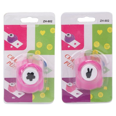 2 stk. hulmaskine sæt mini form hulmaskiner blomst gestus former scrapbog papir hulmaskine til DIY scrapbooking forsyninger