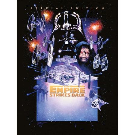 Star Wars The Empire Strikes Canvas Print 60cm x 80cm Svart/Blå Black/Blue 60cm x 80cm