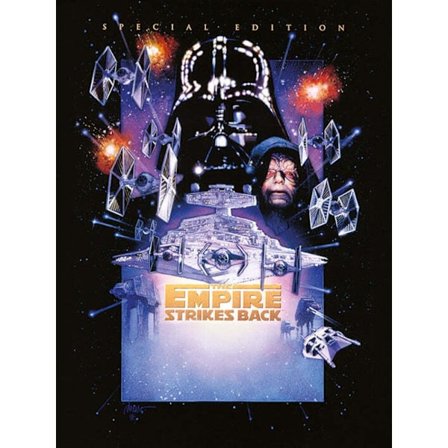 Star Wars The Empire Strikes Canvas Print 60cm x 80cm Svart/Blå