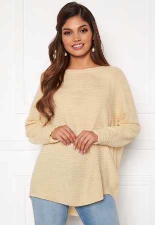ONLY June L/S Oversize Pullover Ecru Klær