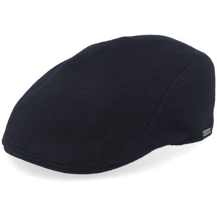 Wigéns - Zwart flatcap Cap - Ivy Modern Cap Black Flat Cap @ Hatstore