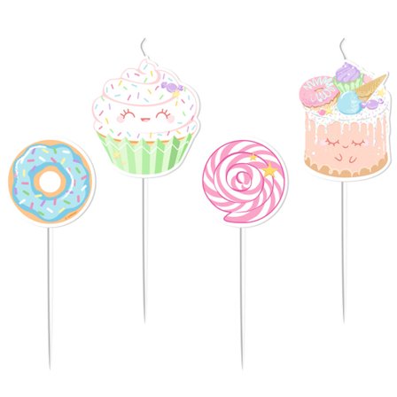 Kakelys "Crazy Cake" 4-pakning