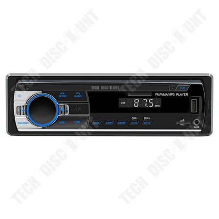 Autoradio Bluetooth - TECH DISCOUNT - Svart - 45W - USB/TF - Kompatibel med MP3/FLAC/APE