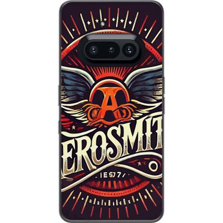 Kompatibelt Mobilskal till Nothing Nothing Phone (3a) Aerosmith Vintage Wings i retrostil med rött och guld ikonisk logga, fylld av energi och klassi