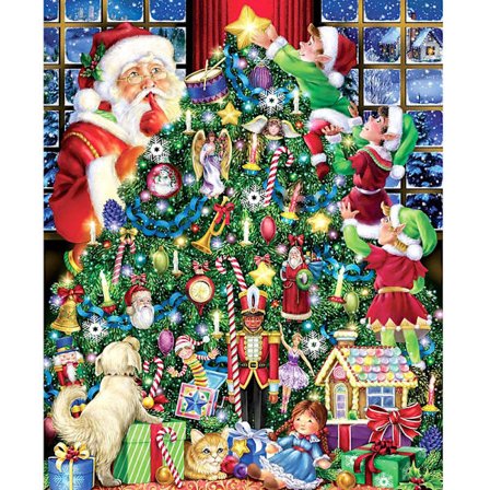 1000 brikker puslespil jule ren snemand