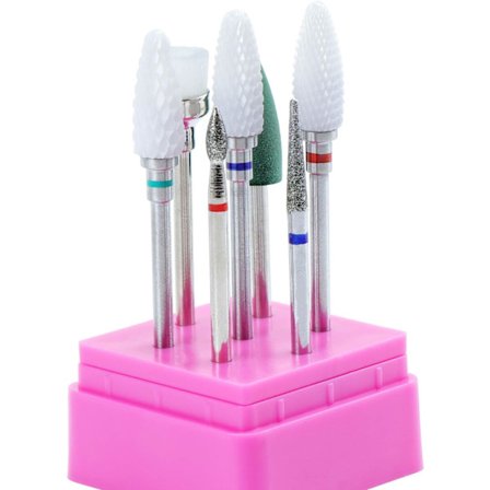 7PCS professionelt neglefilsæt i wolframcarbidkeramik