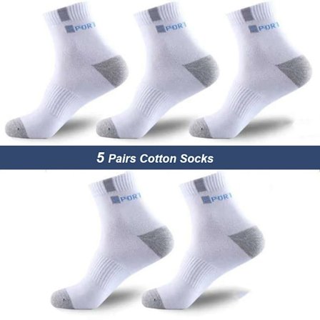 Pairs Bambusfiber Höst Vinter Herrstrumpor Andningsbara Bomulls Sportstrumpor Andningsbara Deodorant Business Strumpor Plus Storlek 38-47 C 5 Par Vit