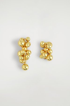 COS Women's Mismatched Clustered Earrings in Gold-coloured