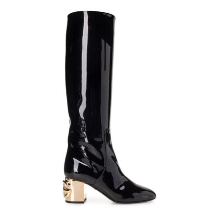 Dolce & Gabbana Støvler with DG Karol heel Sort, Dame, Størrelse: 40 EU