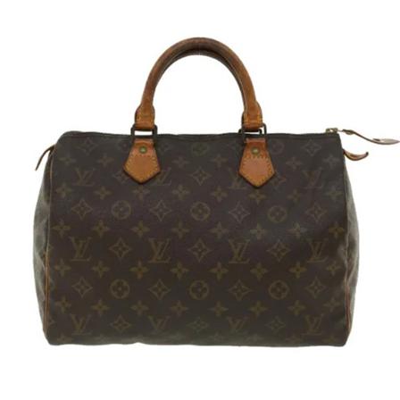 Louis Vuitton Vintage, Pre-owned Speedy 30 Monogram Handbag Bruin, Dames, Maat:ONE Size,leather