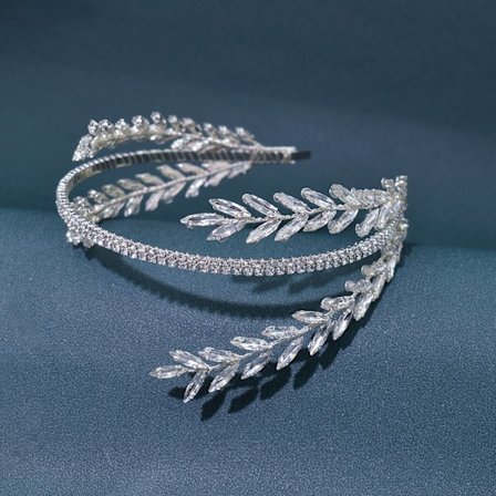 (Silver) strass brudkronor, bröllopshuvudbonad, bröllopshårtillbehör