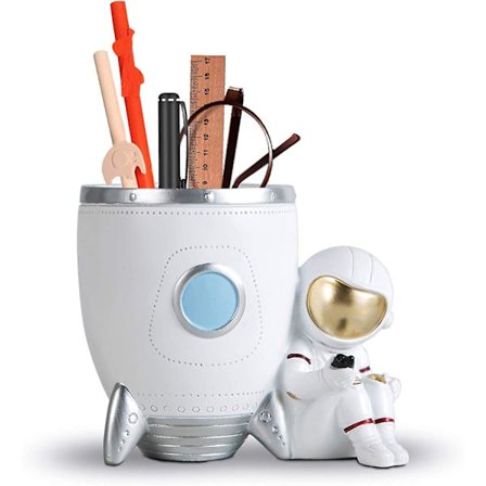 Børns kreative astronaut penneholder Kontor skrivebord pen spand