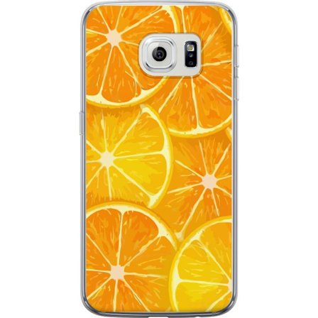 Kompatibel Mobilcover til Samsung Galaxy S6 edge Nærbillede af saftige appelsinskiver i klare gule og orange nuancer