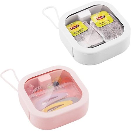 2-pack Små Organisationslådor, Reseförvaring för Toppar, Portabel Förvaring för Hårband, Piller, Nycklar, Smycken, Toalettartiklar, Små Föremål