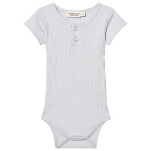 Kids - MarMar Copenhagen Pale blue Rib Baby Body 9 Months/ 74 cm - All in ones - 6 months - Blue - Junge
