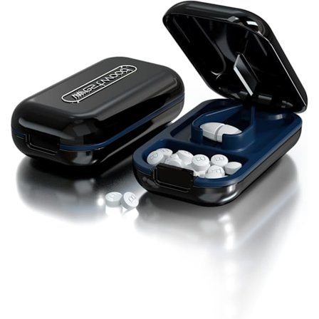 Liten pillerklippare, pillerdelare pillerklippare för små eller stora piller, skär vitaminer tabletter, bärbar tablettklippare för handväska ficka, 