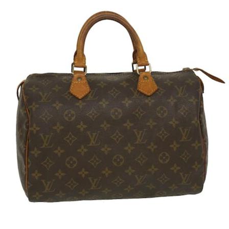 Louis Vuitton Vintage, Pre-owned Speedy 30 Monogram Handbag Bruin, Dames, Maat:ONE Size,leather