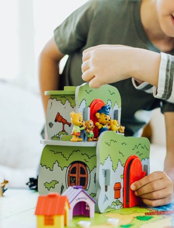 Bamse Nalle-Maja,Brum&Teddy Figurset - Multi/patterned - 76 mm