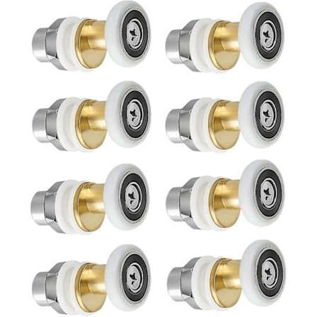 8 st Duschdörrsrullar, Skjutdörrsrullar, Inbyggda Dörrrullar, Ersättningshjul, Diameter 27 mm