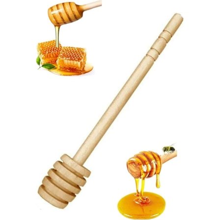 [NT] Honningpinne i tre, honningdipper, honningkakepinne, charkuteribestikk, honningskje, honningrører