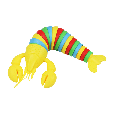 Stor Lysende Hummer Dekompressionslarve Sneglen Puslespil Trykaflastning Fingerspids Eksotisk Interaktivt Legetøj Rainbow-Yellow (Ordinary 26*9*5)