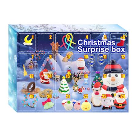 Julstressboll Överraskningsblindbox Julkalender 24 Dagar Feststämning Dold Blindbox Present