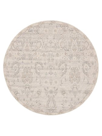 Poem Ø 150 Lille Beige/Multicolor Rundt Tæppe