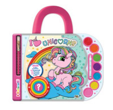 I love unicorns. Valigetta acquerelli. I colorelli. Ediz. a spirale. Con acquerelli, pennello, pastello a cera bianco e sorpresa Lisa Capiotto