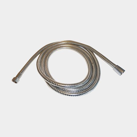 Duschslang, 2.5 meter, 1/2" G (BSP) / 3/8" G (BSP), rostfritt stål