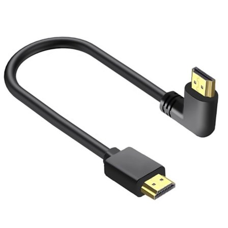 Høy Klar HDMI2.0 Kabel Hann til Hann 90 Grader for Hjemmekinooppsett