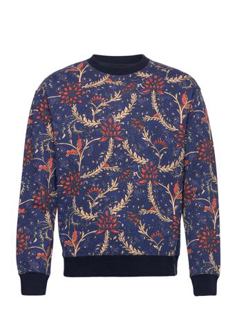 Printed Crewneck Sweatshirt In Organic Cotton Svetari Collegepaita Monivärinen/Kuvioitu Scotch & Soda