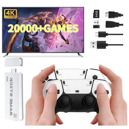 2025 Senaste Modell Trådlös Retro Handhållen Spelkonsol, Retro Spelkonsol, Inbyggd 20 000+ Plug-and-Play Retro Videospel, Utrustn