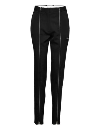 Zip Detail Trouser Bukser Med Rette Ben Svart Victoria Beckham