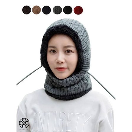 /EA/Dame vinterlue, skjerf, lue, sett, nakkebeskytter, hodevarmer,