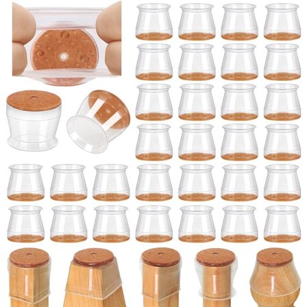 32 stk. - Stolbenbeskyttere - 2-3 cm silikonhylser (små, transparente)