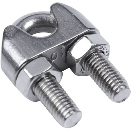 10 mm 304 rustfritt stål metalltau klemme tang rørklemme kabel sølv