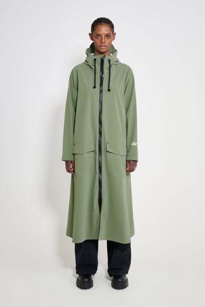 Mosebacke Long Patch Raincoat Dry Green
