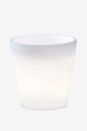 Jotex - Blomsterpotte Assisi liten LED 28 cm Hvit - Kjøp Utebelysning hos Jotex
