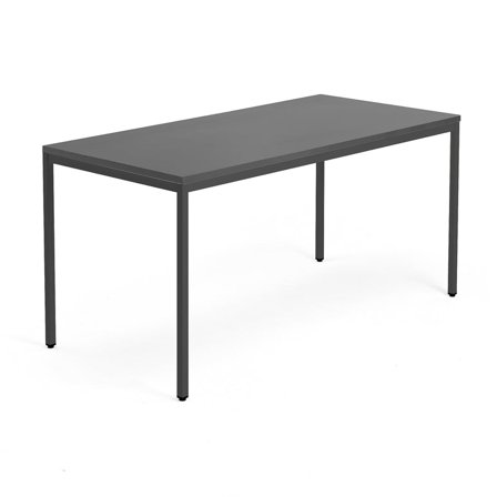 Black Conference Table | 1600x800 mm | Meeting Room Table | Office Table | Laminate Surface - AJ Products