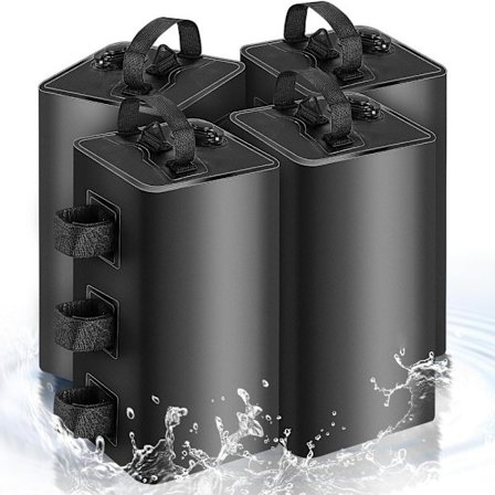 4 Stycken 10L Kapell Vattenviktsäckar, 40 kg Vattentält Viktsats 4 Benvikter för Pop-up Kapell, Lusthus, Markis, Tält Kapell Vattenviktsäckar