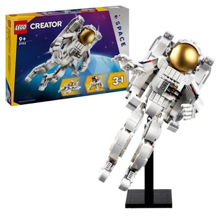 LEGO 31152 Creator 3-i-1 astronaut i rymden, byggleksak med hund och rymdfärja, dekoration