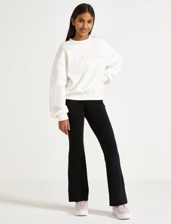 Lindex Trousers Yoga - Black - 170