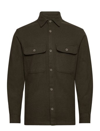 Jprrayle Melange Solid L/S Overshirt Sn Khaki Jack & J S