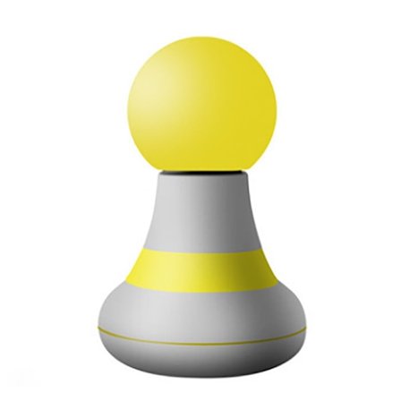 (Gul)Kraftfull 2.0 tum * 4.5 tum Handhållen Massagerstav Med 6 Magiska