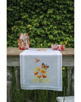 Broderikit Sommar Blomster - Löpare - Vervaco