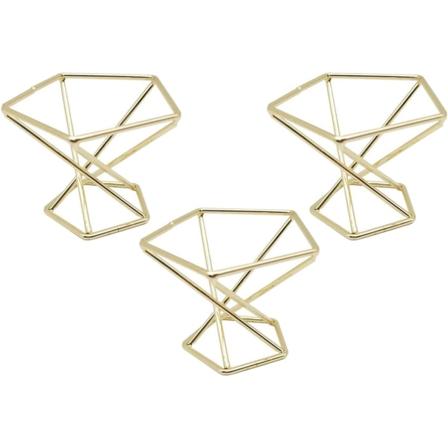 3-delad serie geometrisk växtkruka växtstativ metall växtställ stativ planteringshyllor Himmeli-dekor Tillandsia-behållare