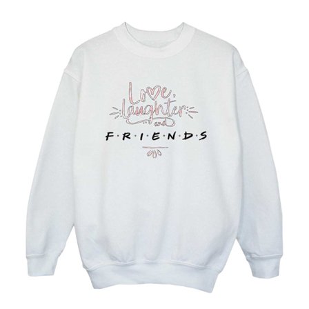 Friends Girls Love Laughter Sweatshirt 5-6 År Vit